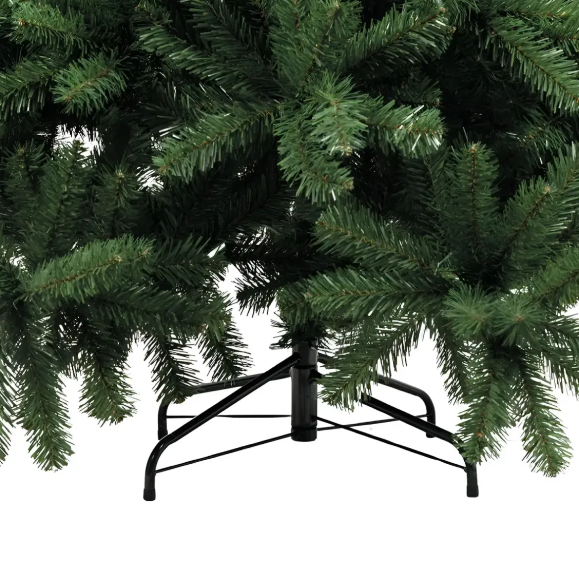 Albero di Natale Altezza 200 cm Folto Realistico PVC con Base a Croce