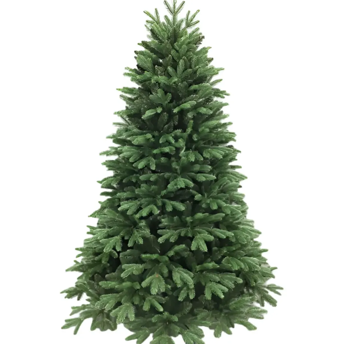 Albero di Natale 210 cm Verde PE PVC Effetto Realistico Base 140 cm