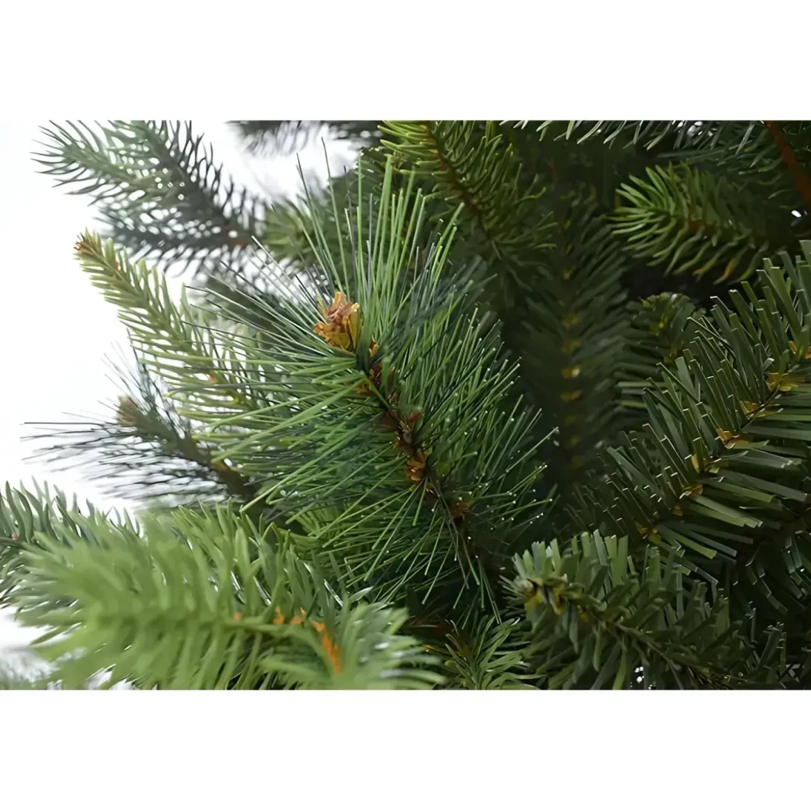 Albero di Natale 240 cm Verde PE PVC Effetto Realistico Base 157 cm