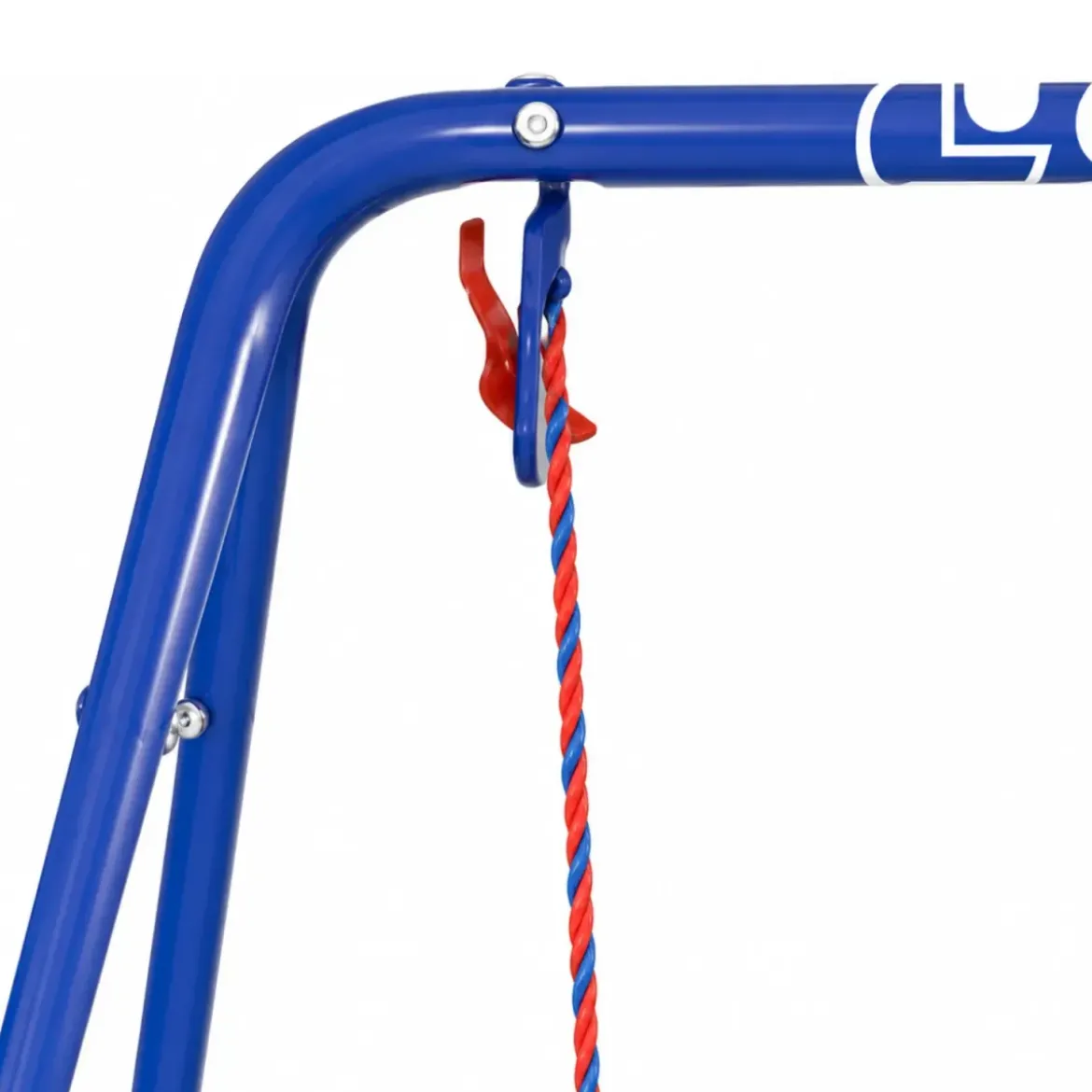 Altalena da Giardino per Bambini Singola in Acciaio Blu Rosso EN-71