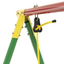 Altalena per Bambini in Acciaio 5 Posti da Giardino Corde Regolabili