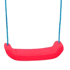 Altalena per Bambini 1 Posto da Esterno 168x163x200 cm Rosso Blu Acciaio
