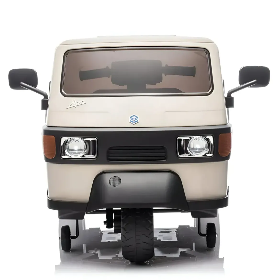 Ape Car Piaggio Elettrica per Bambini Beige con Ruote EVA e Telecomando