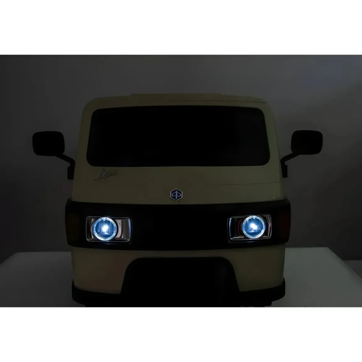Ape Car Piaggio Elettrica per Bambini Beige con Ruote EVA e Telecomando