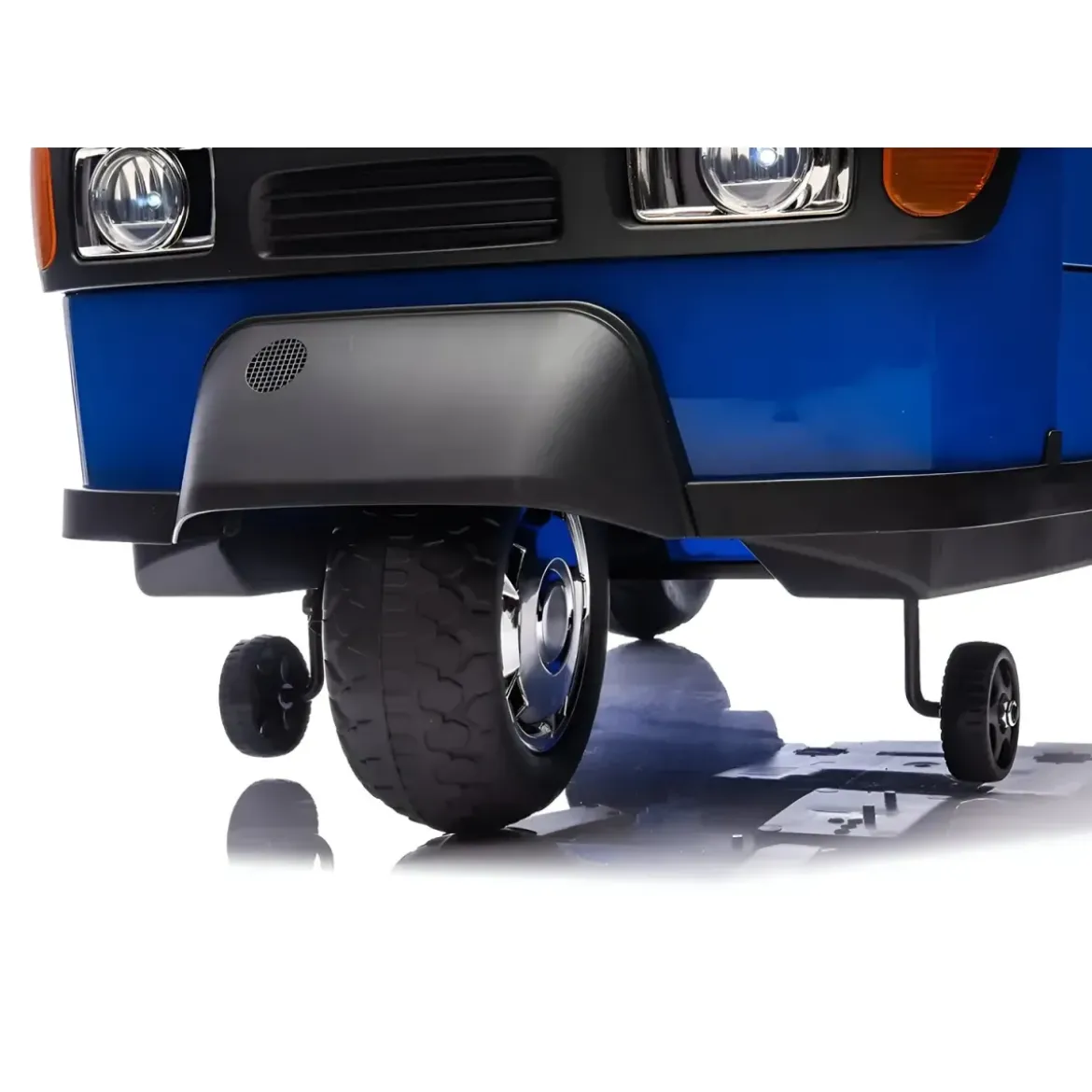 Ape Car Piaggio Elettrica per Bambini Blu con Ruote EVA e Telecomando
