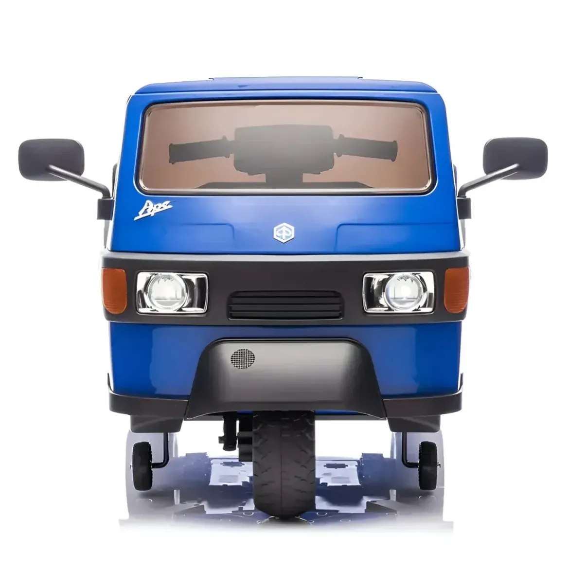 Ape Car Piaggio Elettrica per Bambini Blu con Ruote EVA e Telecomando