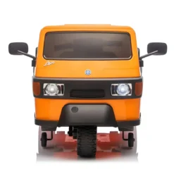 Ape Car Piaggio Elettrica per Bambini Arancione Ruote EVA e Telecomando