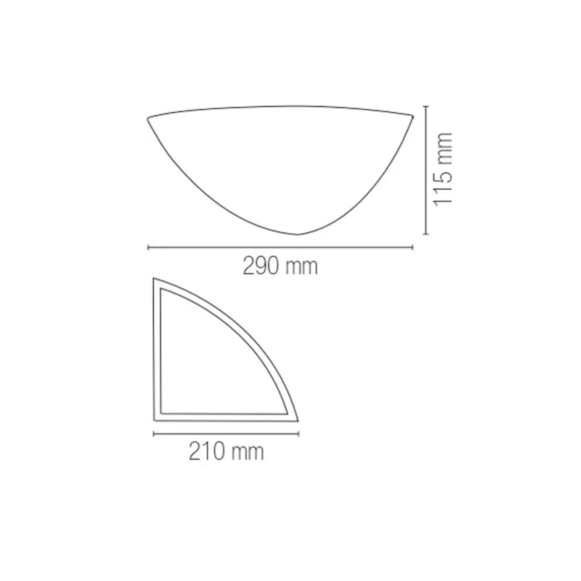 Applique Angolare in Gesso Bianco Verniciabile Luce da Parete Intec