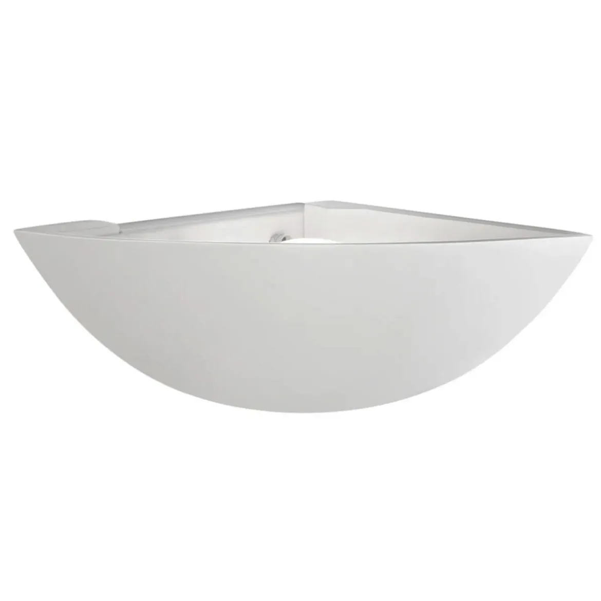 Applique Angolare in Gesso Bianco Verniciabile Luce da Parete Intec