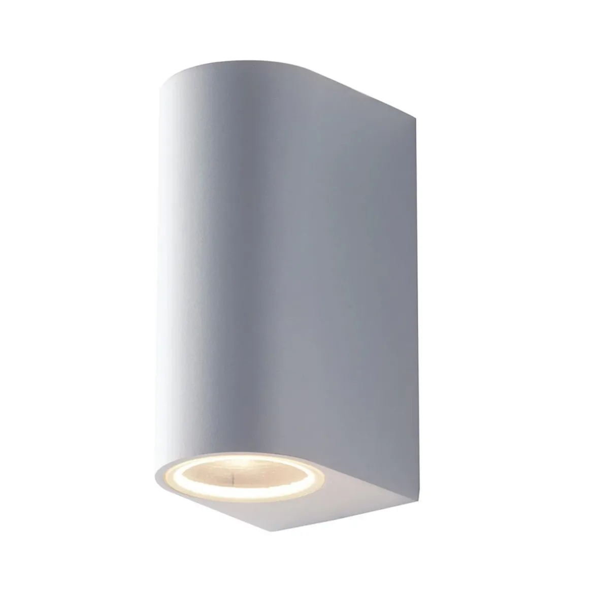 Applique in Alluminio Bianco Faretto 2 Punti Luce a Parete da Esterno