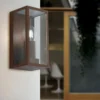 Applique Intec a Muro Lampada da Parete Bronzo per Esterno Design Moderno