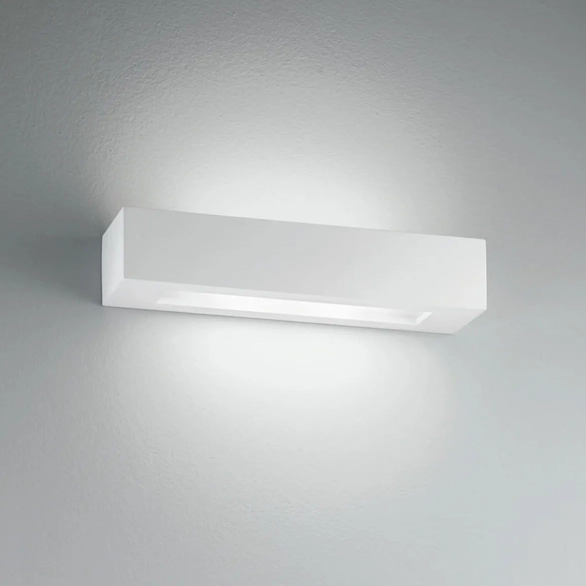 Applique Rettangolare Luce da Parete Intec Lampada a Muro Verniciabile