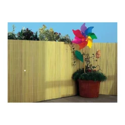 2 Arella Doppia in Bamboo PVC Recinzione 3x2 Ombreggiante Beige Plastica Bambù