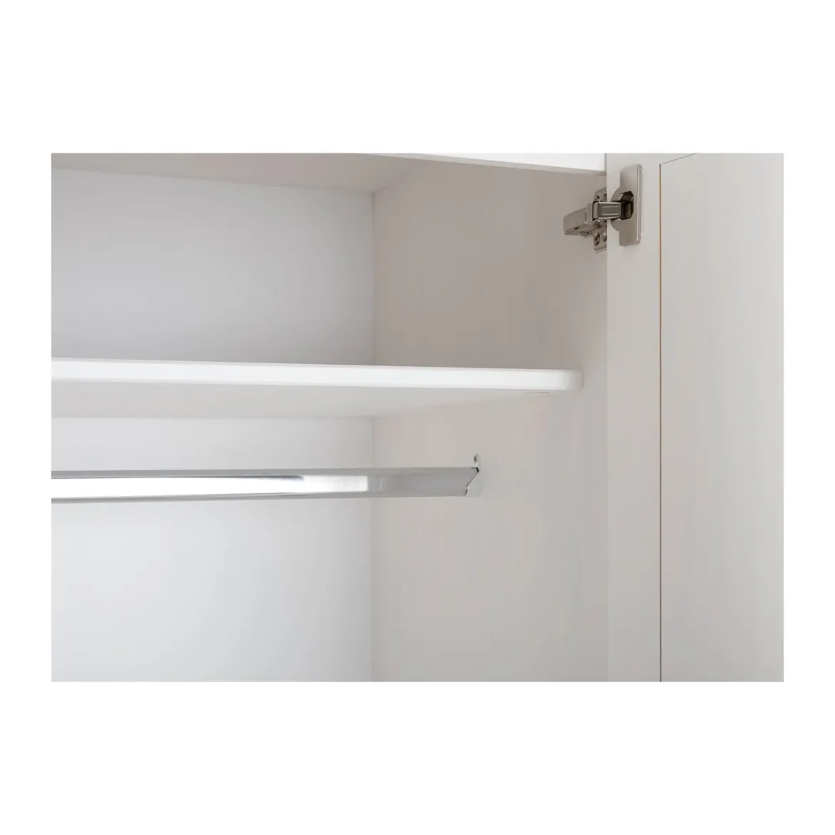 Armadio a 4 Ante Bianco Legno Appendiabiti Mobile Camera Letto Cabina Guardaroba