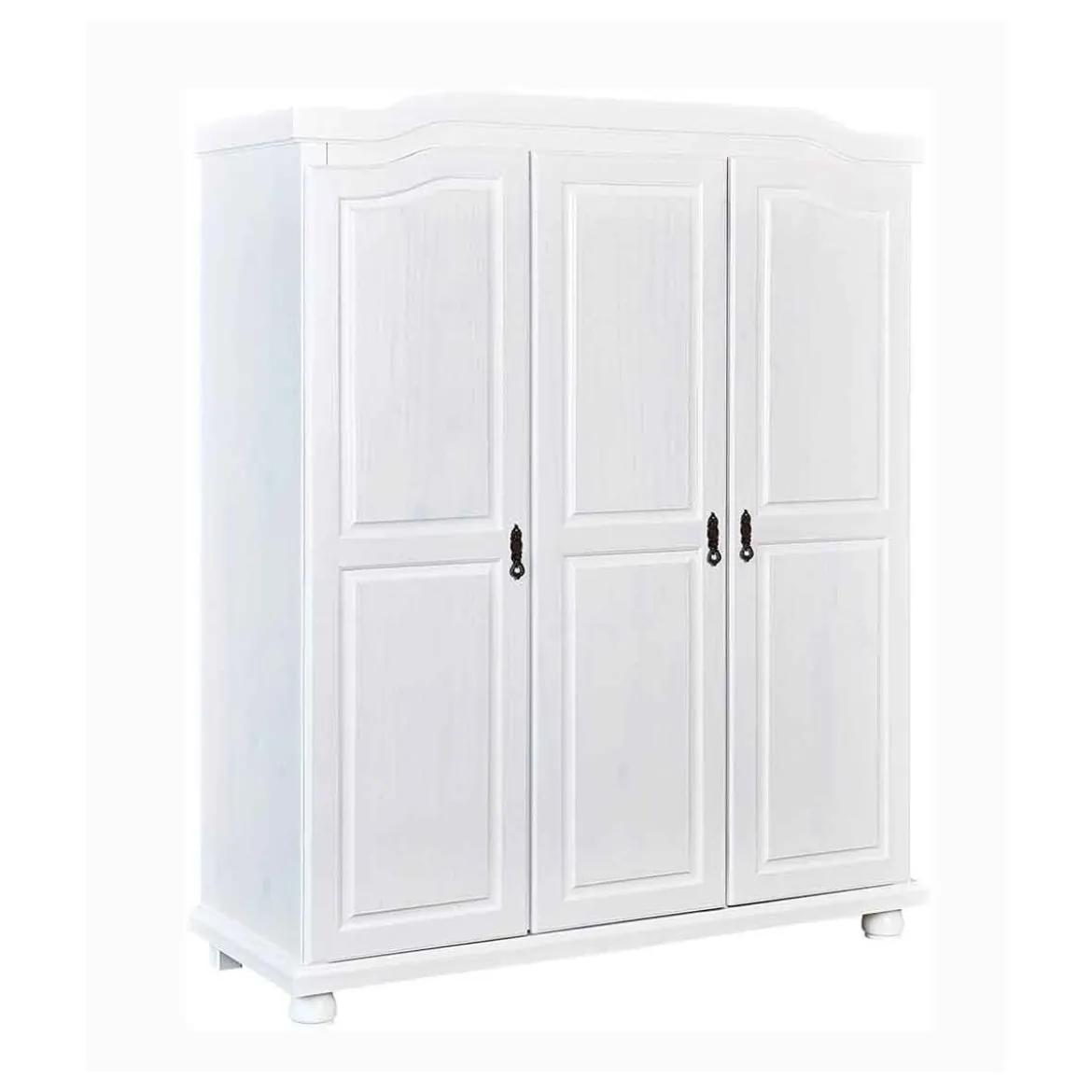 Armadio a 3 Ante Bianco Legno Appendiabiti Mobile Camera Letto Cabina Guardaroba