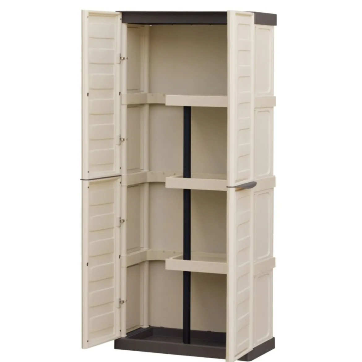 Armadio Alto Porta scope per Esterno Terrazzo Tuttopiani Mobile Ripiani Resina