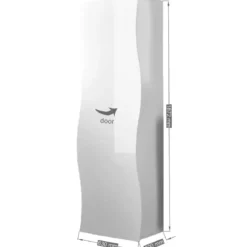 Armadio 1 Anta 190 Mobile con Mensole Design Originale Bianco per Ingresso