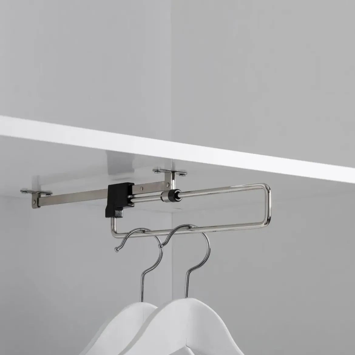 Armadio 1 Anta 190 Mobile con Mensole Design Originale Bianco per Ingresso