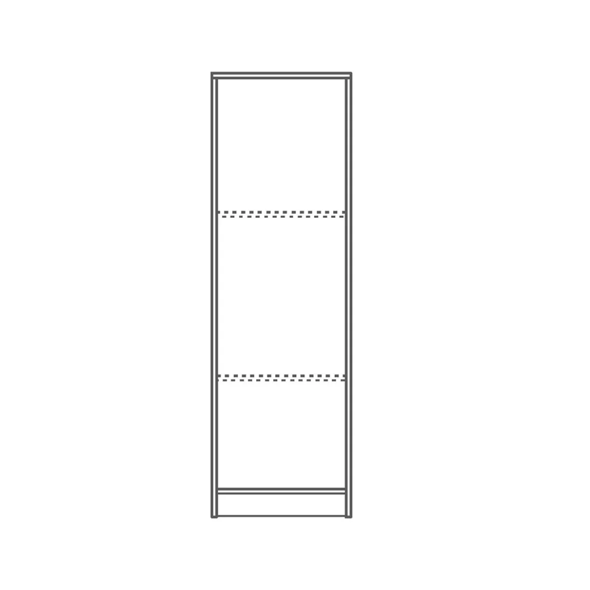 Armadio 1 Anta 150 Olmo Mobile con Ripiani Multiuso Bagno Salvaspazio Ufficio