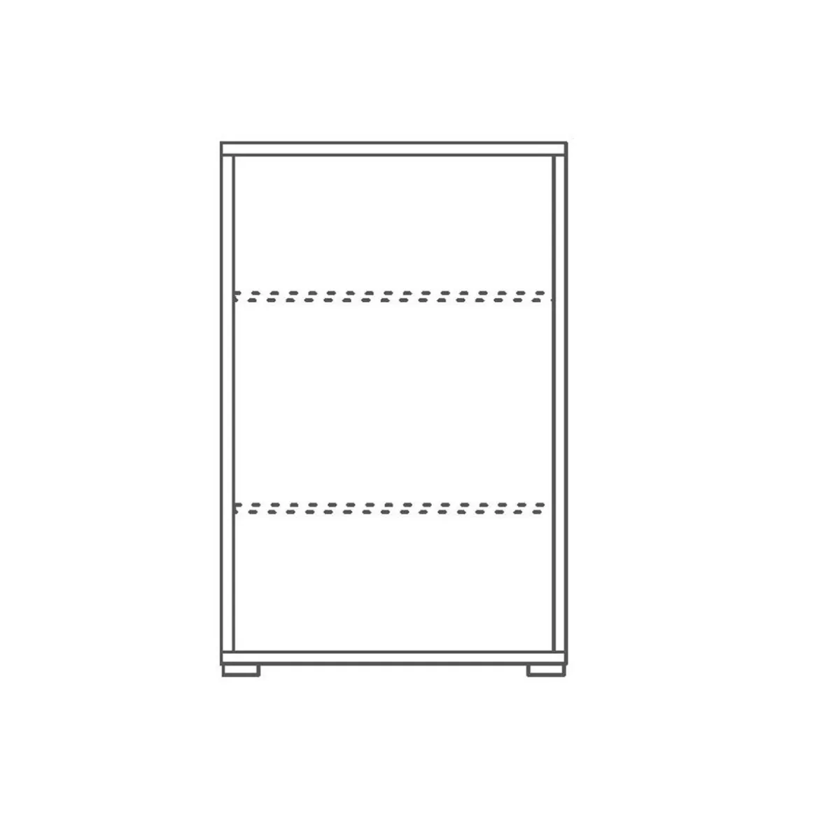 Armadio 2 Ante Ossido Bianco Noce Credenza Multiuso con Ripiani Mobile
