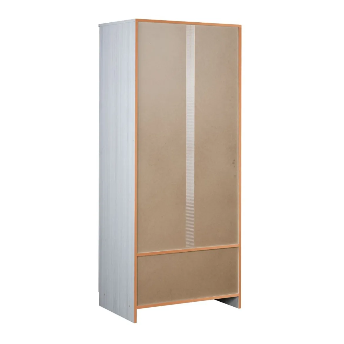 Armadio Bianco 180 2 Ante Appendiabiti Mobile con Ripiano Ufficio Camera Letto