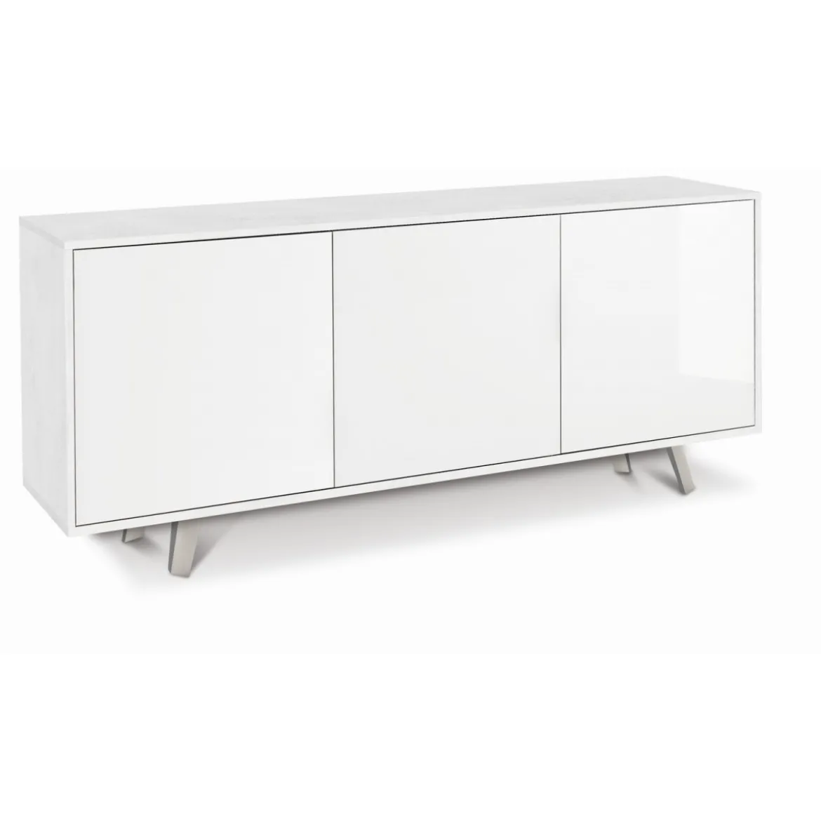 Armadio Bianco Lucido Soggiorno Buffet 3 Ante Madia Credenza Contenitore