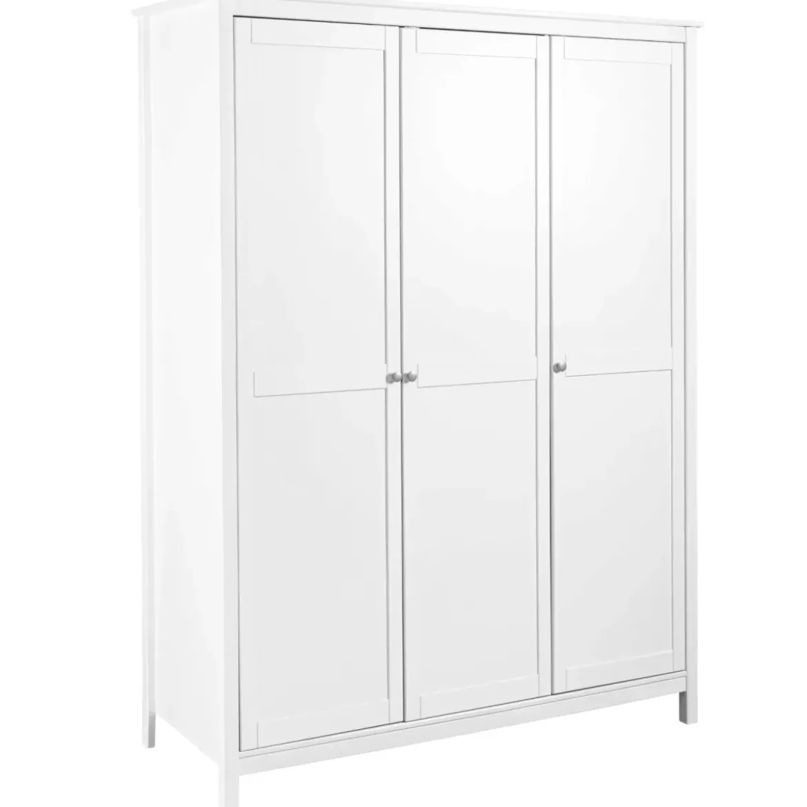 Armadio Camera da Letto 3 Ante Asta Appendiabiti Ripiani Bianco