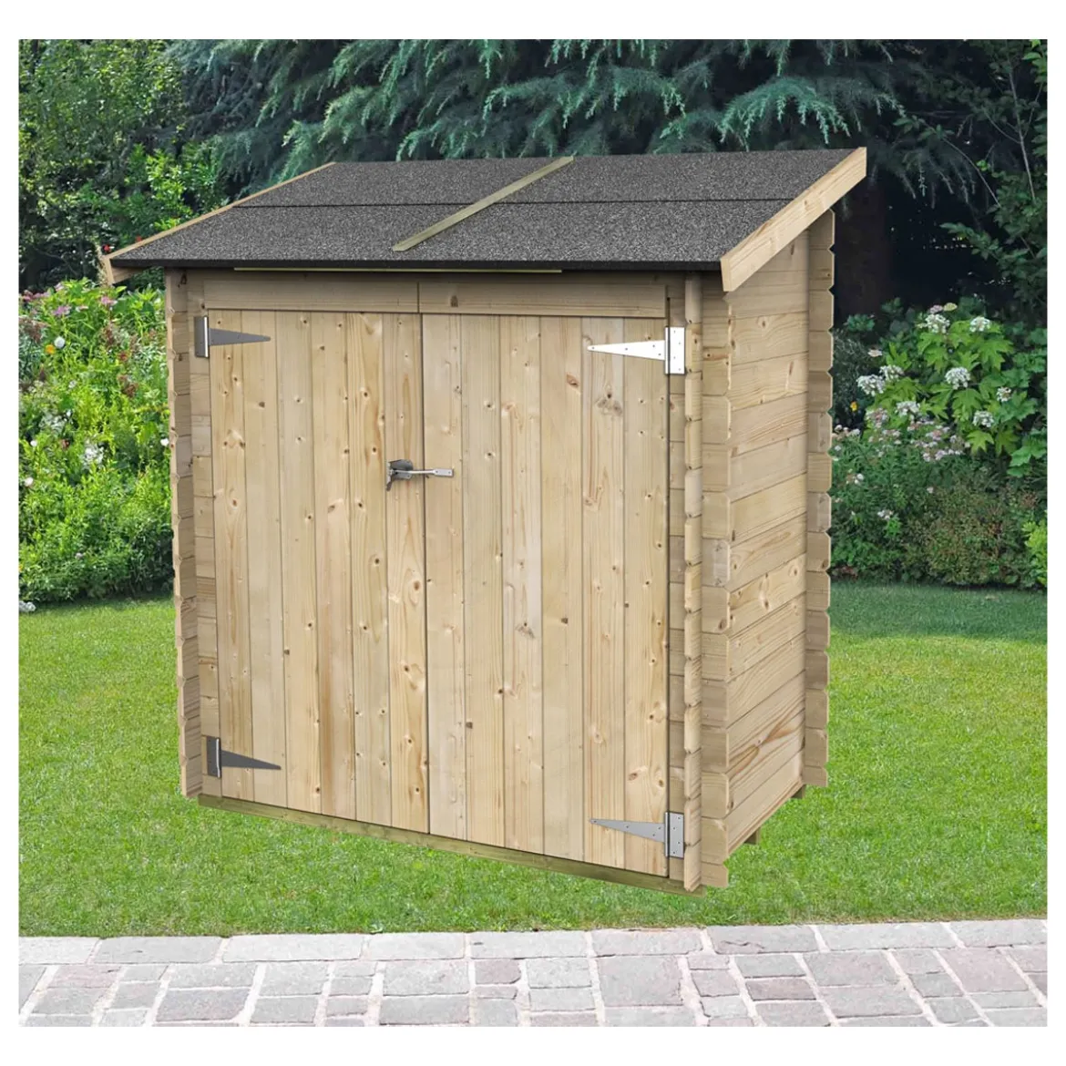 Armadio in Legno Pavimento Casetta Ripostiglio Attrezzi Giardino Esterno Balcone