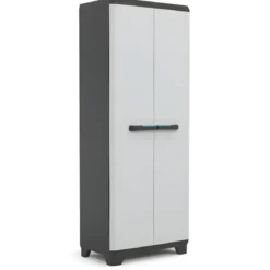Armadio Keter Linear Resina 3 Piani Regolabili Esterno 68x39x173 cm Grigio