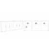 Armadio Noce Nero TV Moderno Credenza Mobile Basso 6 Ante 200 cm Legno