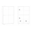 Armadio Ripiani Madia Nero Bianco Mobile 4 Ante Soggiorno Credenza Salotto
