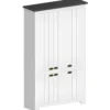 Armadio Scarpiera 6 Ante Mobile Ingresso Bianco Report 114x42x200 cm