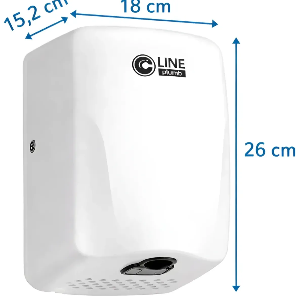 Asciugamani Elettrico Bagno a Parete Automatico 500W Inox Bianco