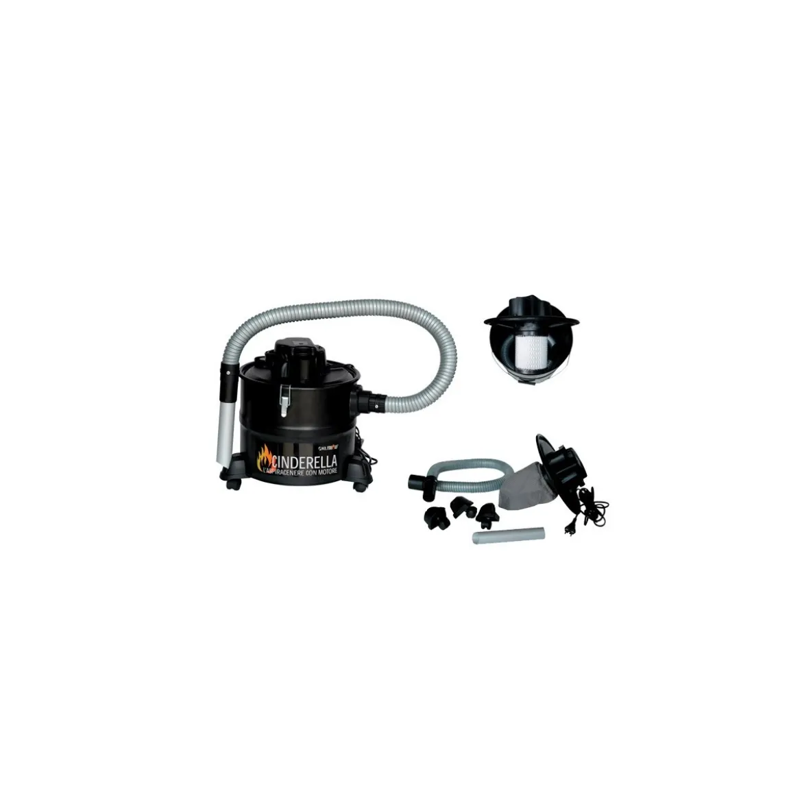 Aspiracenere Cinderella 900w Cenere Stufe Camini Legna Pellet Filtro con Sacco