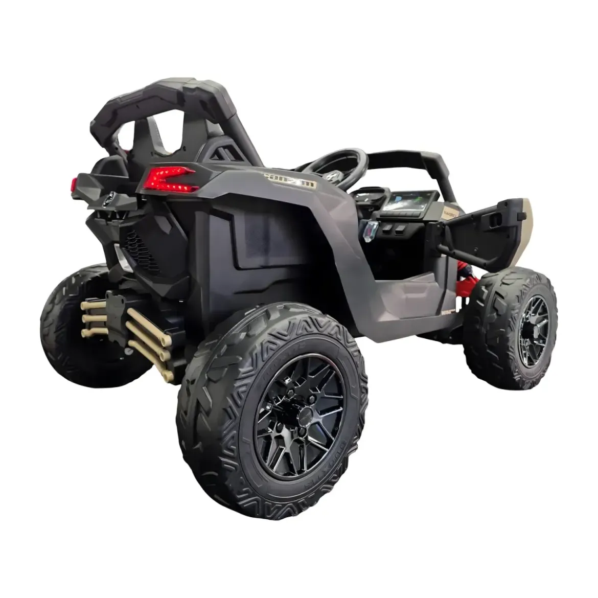 Auto Buggy Elettrico Fuoristrada per Bambini 12V Cachi Telecomando