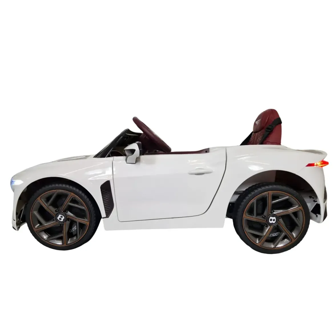 Auto Elettrica Bambini 12V Bianco Telecomando e Cinture a 3 Punti
