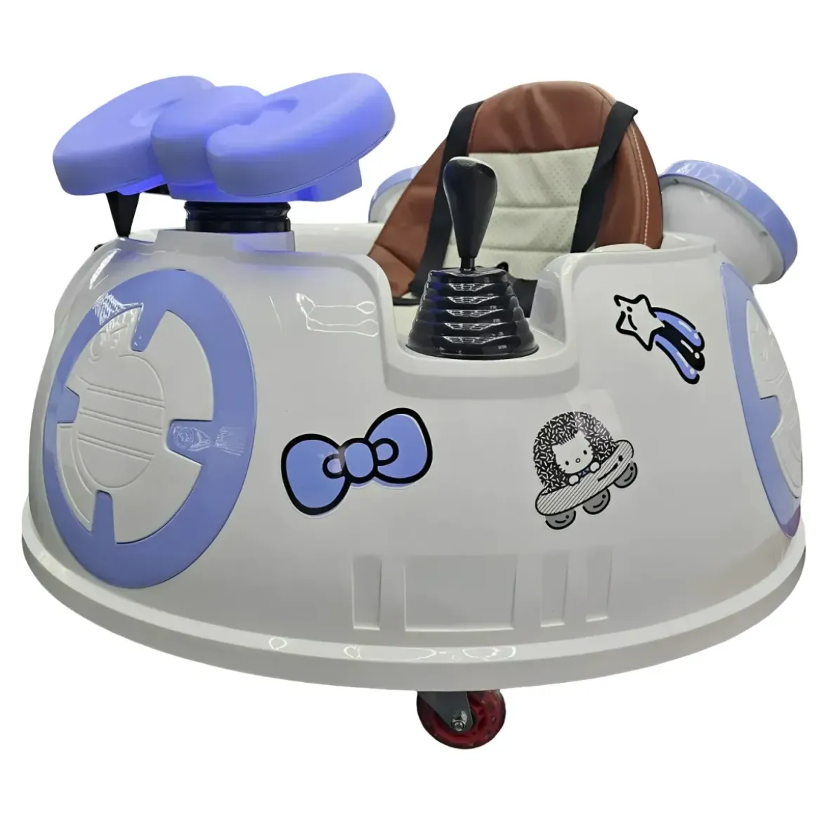 Auto Elettrica Hello Kitty per Bambini 6V Bianco USB e Telecomando