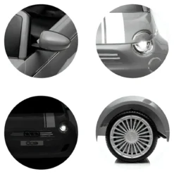 Auto Elettrica per Bambini Fiat 500 12V Rosso Telecomando e Fari LED