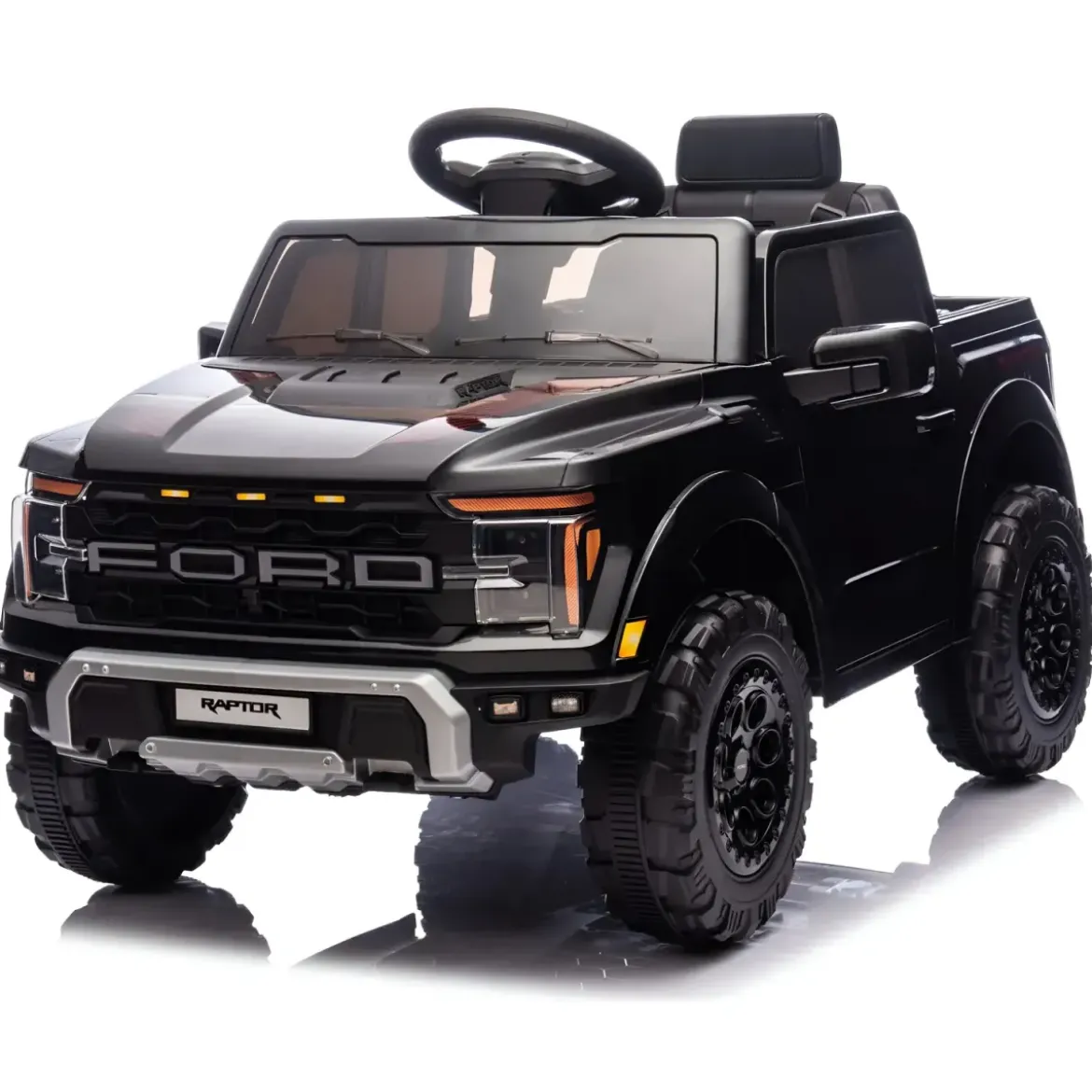 Auto Elettrica per Bambini Ford Raptor 12V Nero Telecomando LED