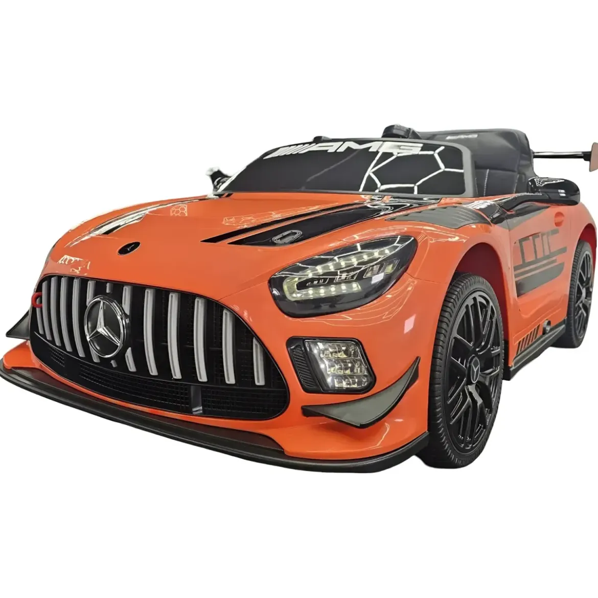 Auto Elettrica per Bambini Mercedes GT3 Arancione 12V con Telecomando