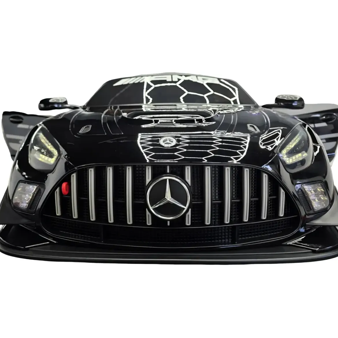 Auto Elettrica per Bambini Mercedes AMG GT3 12V Nero Metallizzato