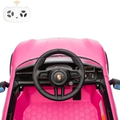Auto Elettrica per Bambini Porsche Taycan 12V Rosa Telecomando