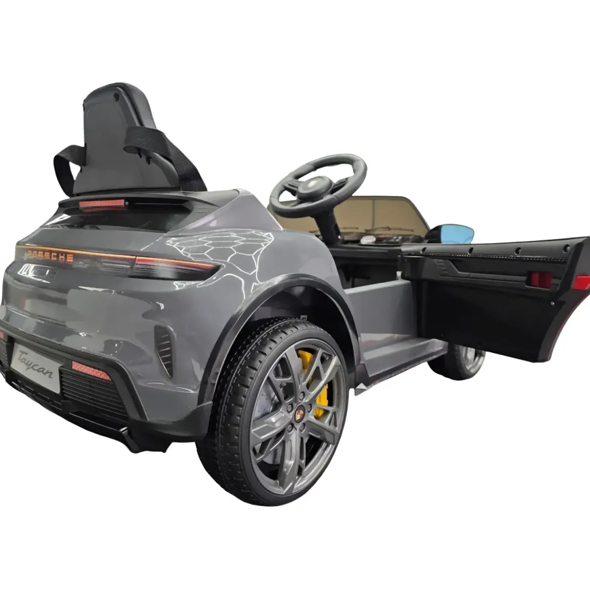 Auto Elettrica per Bambini Porsche Taycan 12V Grigio Telecomando