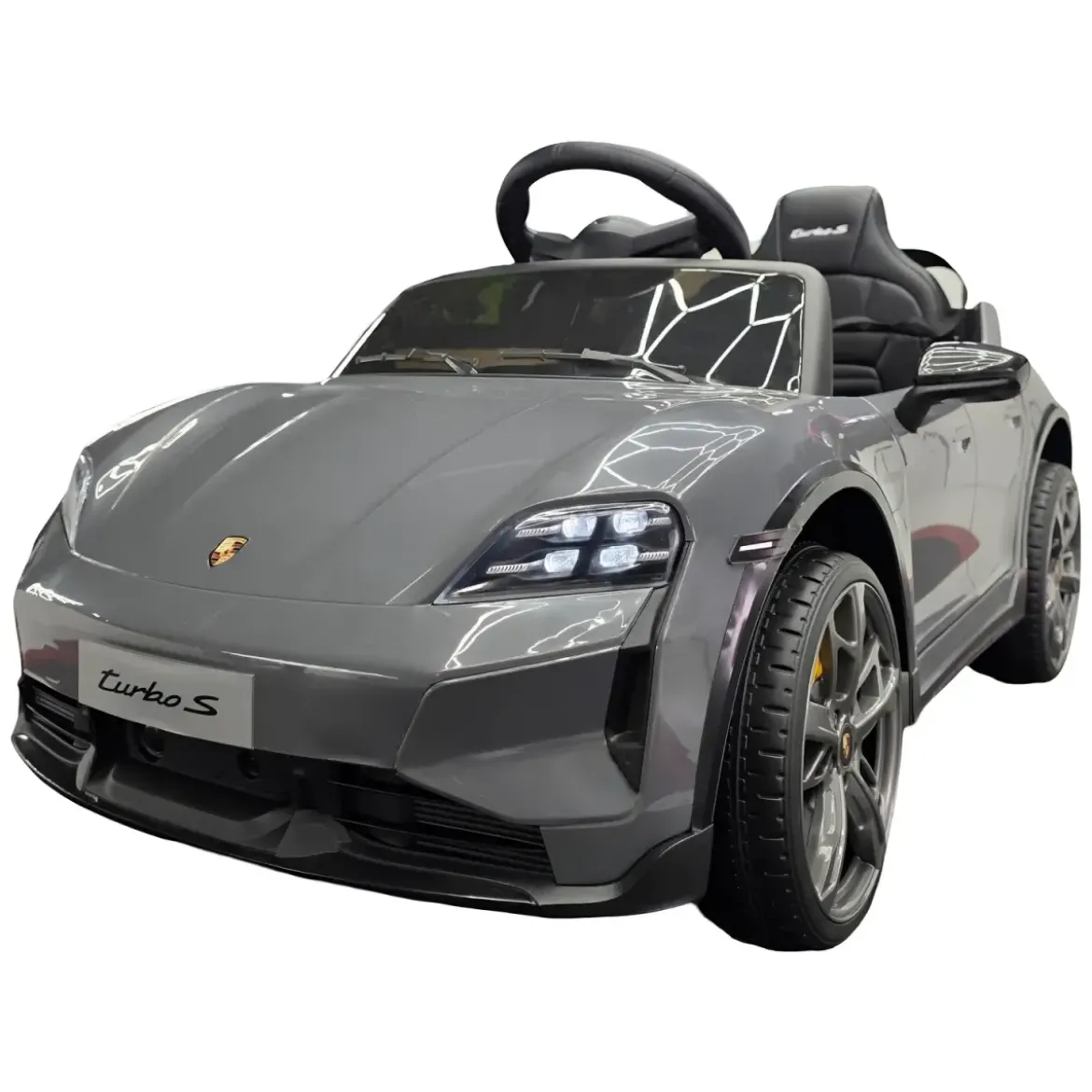 Auto Elettrica per Bambini Porsche Taycan 12V Grigio Telecomando