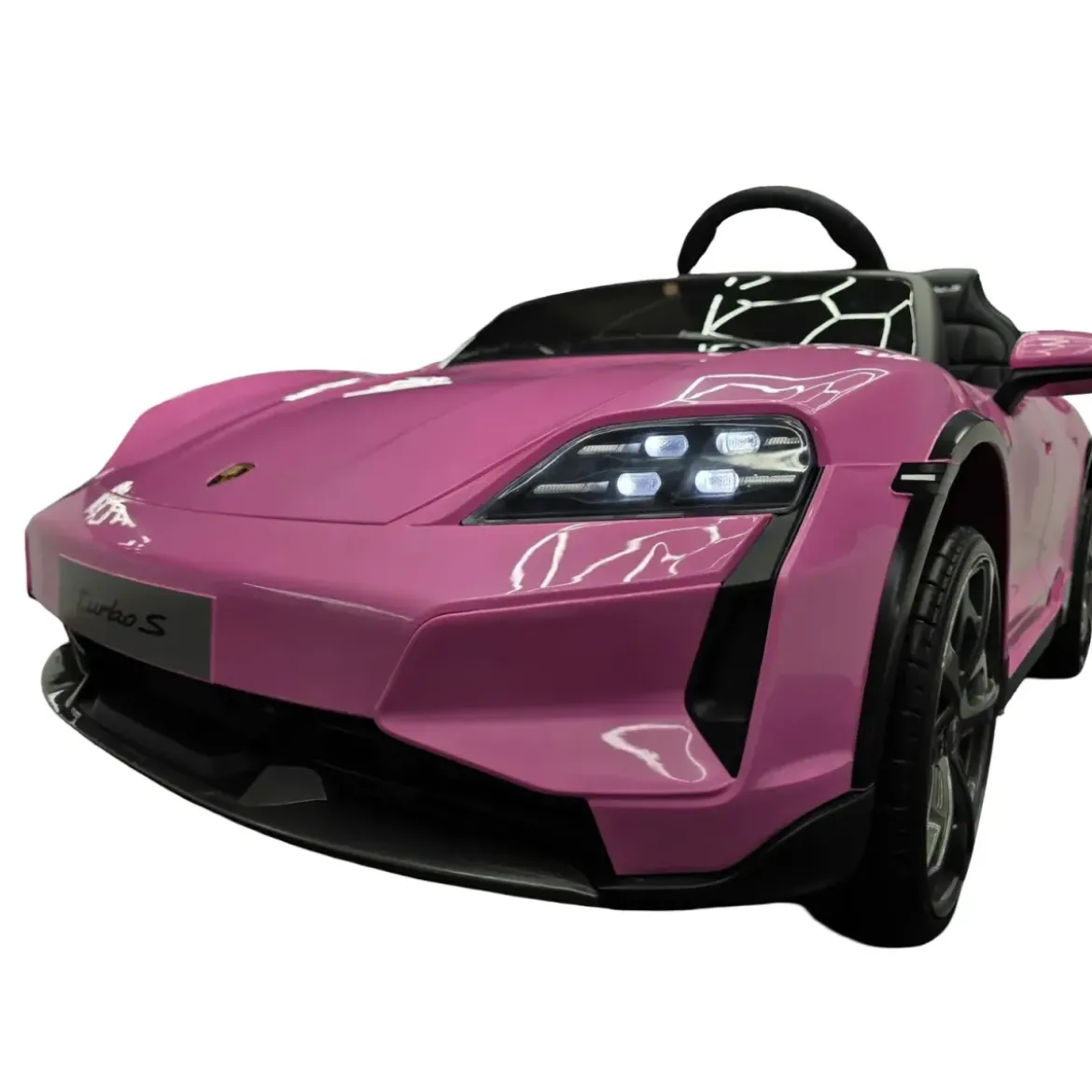 Auto Elettrica per Bambini Porsche Taycan 24V 2 Posti Rosa Bluetooth