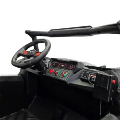 Auto Elettrica per Bambini 24V Buggy Pattuglia Polizia Nero Bianco