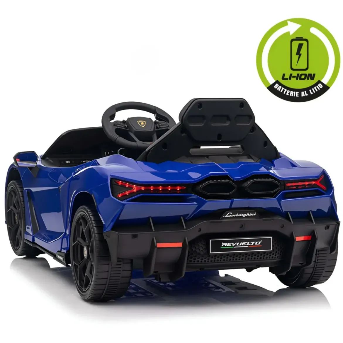 Auto Elettrica per Bambini 10,8V Lamborghini Revuelto Blu Radiocomando