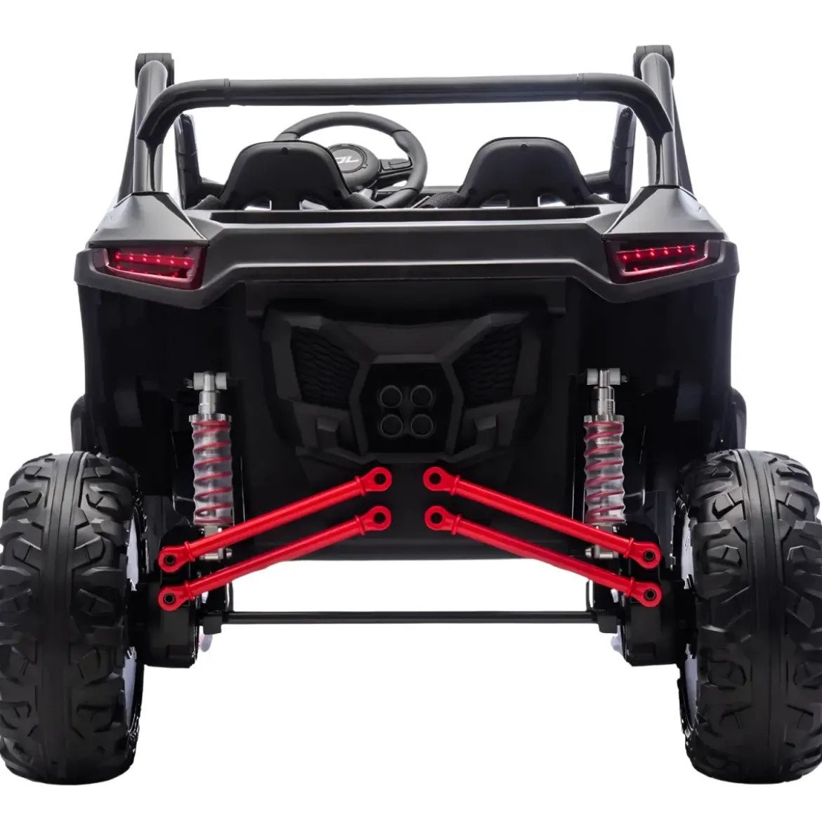 Auto Elettrica 24V per Bambini Due Posti Nero Fuoristrada UTV