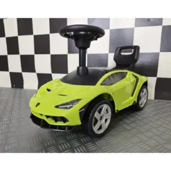 Auto Lamborghini Verde Cavalcabile a Spinta per Bambini