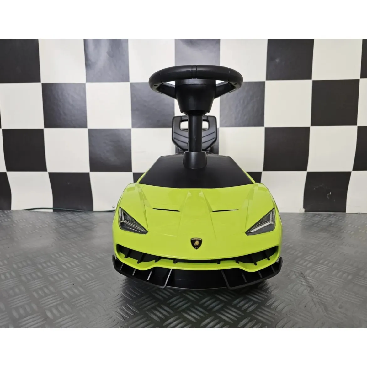 Auto Lamborghini Verde Cavalcabile a Spinta per Bambini